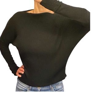 The Gatorbug Sweater Dolman Sleeve Ribbed Black M